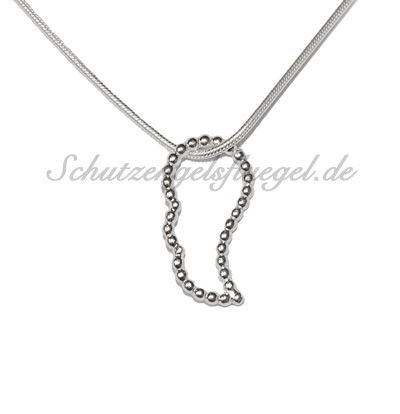 Schutzengelsflügel einflügelig Größe S<br>in 925/000 Sterling-Silber